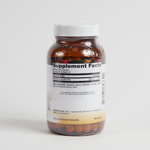 Mustard Seed Market Magnesium Glycinate 400 mg 90 Count Mustard Seed Wellness