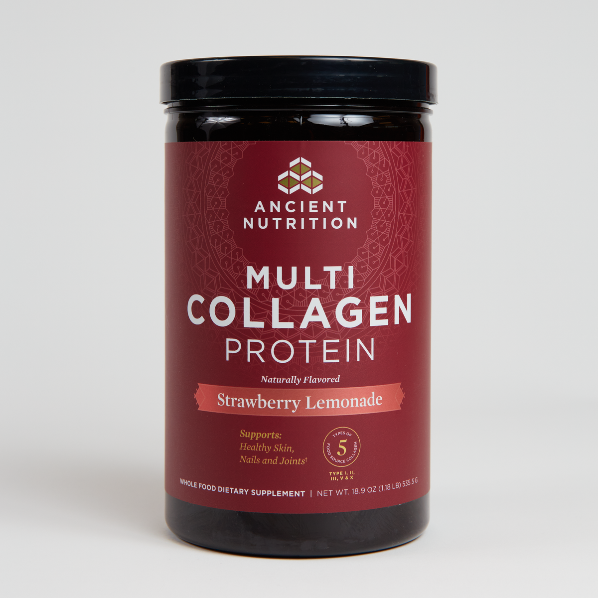 Ancient Nutrition Multi Collagen Protein- Strawberry Lemonade - 535 g