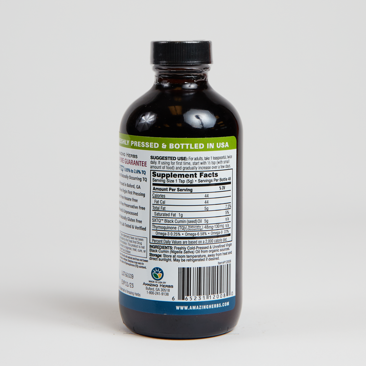 Amazing Herbs Premium Black Seed Oil - 8 Oz