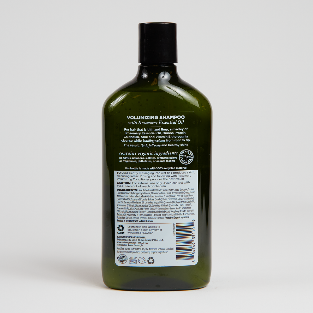 Avalon Organic Shampoo Rosemary - 11 Oz