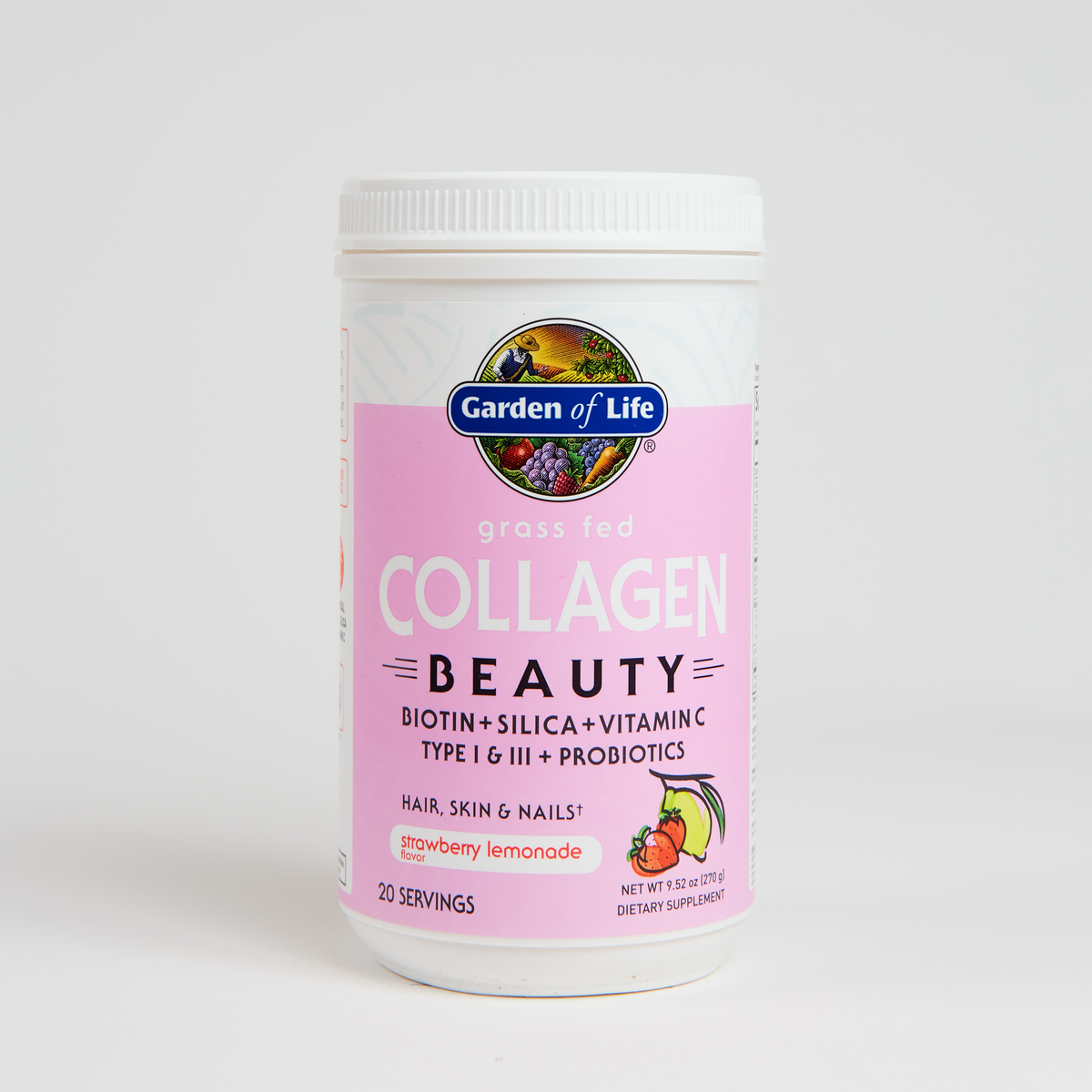 Garden Of Life Grass Fed Beauty Collagen - Strawberry Lemonade - 270 g