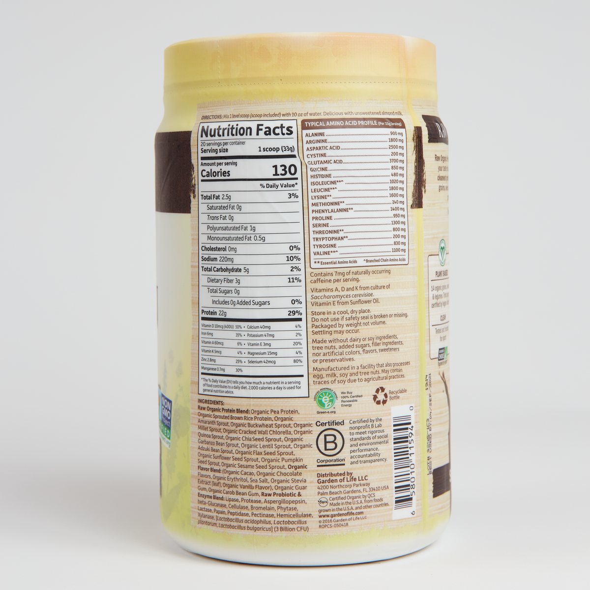 Garden Of Life RAW Organic Protein - Chocolate - 660 g